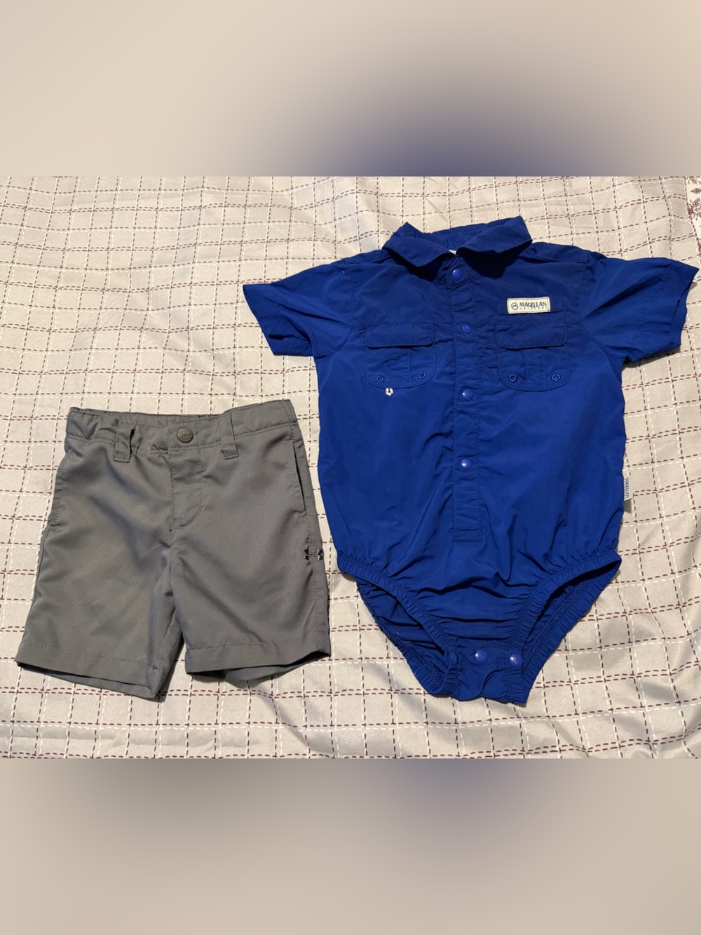 Magellan Onsie and Under Armour Shorts